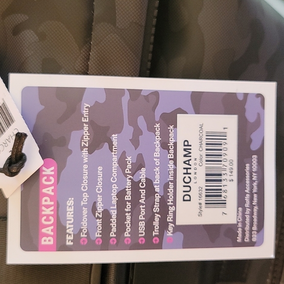 DUCHAMP Rubberized Camo Flapover Backpack - Picture 8 of 9